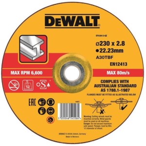 Круг отрезной DeWALT 230х3.0х22.23 мм по металлу (DT43913)