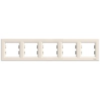 П'ятипостова рамка Schneider Asfora Кремовий (EPH5800523)
