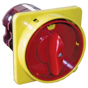 Выключатель 0-1 (желто-красный) (с возможностью блокировки замком в положении 0) ETI CS 80 10 U LK (4773072)