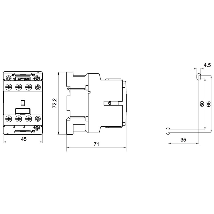 Контактор для конденсаторних батарей ETI CEM5CK.01-230V-50Hz (4643804) ціна 888грн - фотографія 2