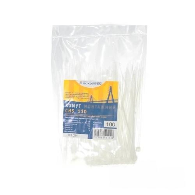 Хомут із майданчиком під гвинт CHS-110МТ (уп.100шт) АскоУкрем - фотографія 2