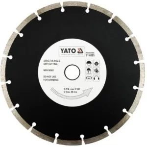 Диск алмазный YATO сегмент 230x8,0x22,2 мм (YT-6005)