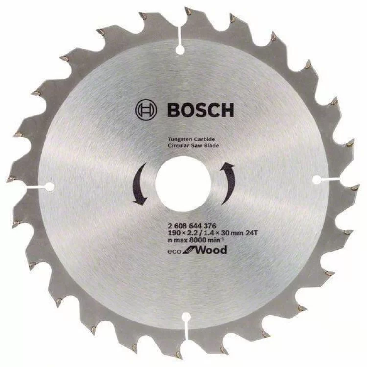 Пиляльний диск 190 x 30 мм, 48 T по дереву ECO Wood BOSCH - 2608644377