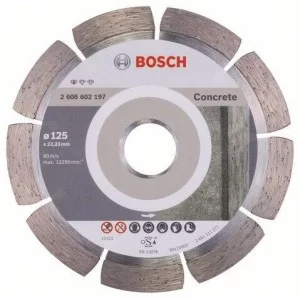 Алмазный отрезной круг 125 x 22,23 мм для обработки бетона Standard for Concrete BOSCH - 2608602197