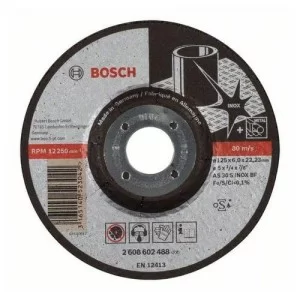 Круг обдирочный 125 x 6,0 x 22,23 мм по нержавеющей стали, выпуклый, Expert for Inox BOSCH - 2608602488