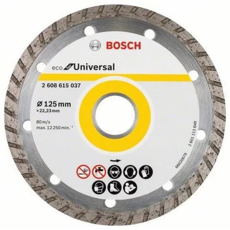 Алмазный отрезной круг 125 мм x 22,23 мм, ECO for Universal Turbo BOSCH - 2608615037