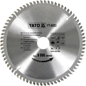 Диск пильный по алюминию 210 х 30 х 3,0 мм, 72 зуба YATO - YT-6093
