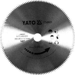 Диск пильный по ламинированным плитам, ламинату 180 x 1.7 x 20 мм, 140 зубьев YATO - YT-60631
