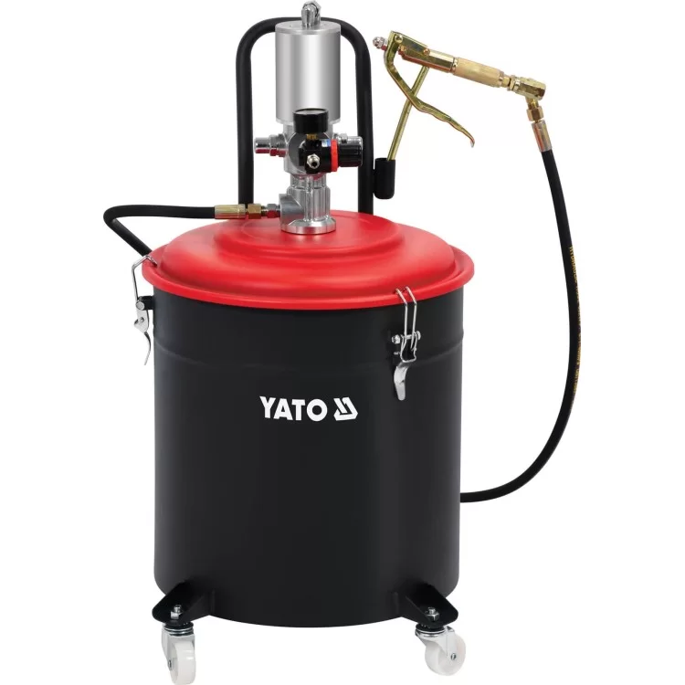 Смазочный аппарат пневматический YATO бак-30 л, давл. 0.8 MPa, выход. давл. 300-400 Bar, шланг 4 м - YT-07068