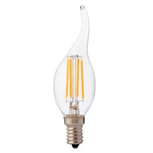 Лампа светодиодная Filament Flame-6 C37 Е14 6W 220V 4200K 001-014-0006 Horoz