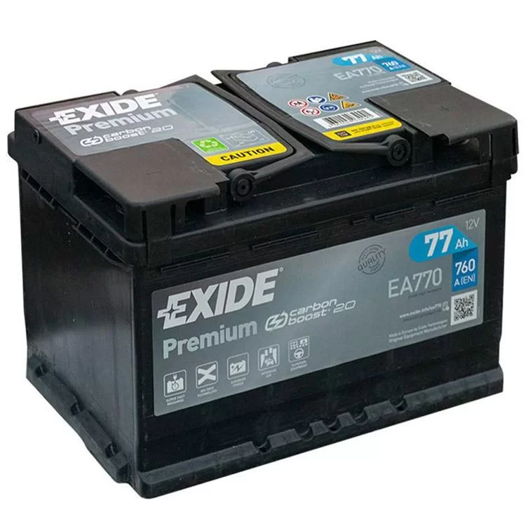 Акумулятор автомобільний EXIDE PREMIUM 77A (EA770) ціна 4 157грн - фотографія 2
