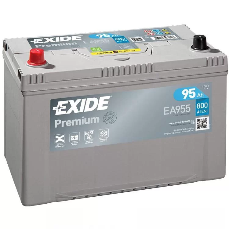 Акумулятор автомобільний EXIDE PREMIUM 95A (EA955)