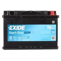 Аккумулятор автомобильный EXIDE START-STOP AGM 70Аh 760A R+ (EK700)