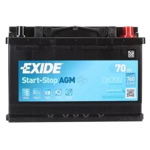 Акумулятор автомобільний EXIDE START-STOP AGM 70A (EK700)