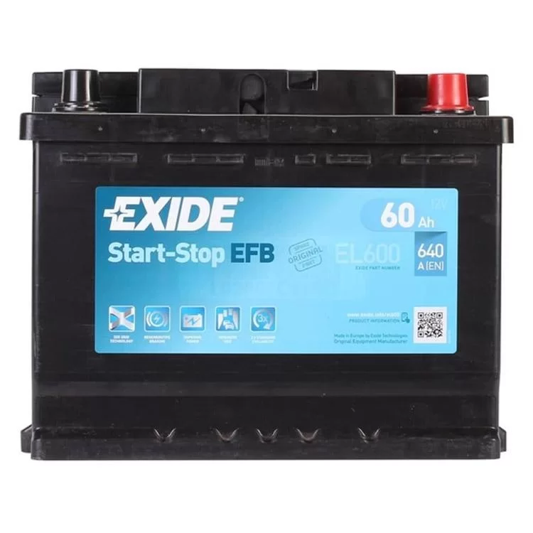 Акумулятор автомобільний EXIDE START-STOP EFB 60A (EL600)