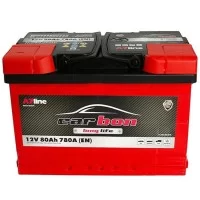Акумулятор автомобільний CARBON 80 Ah/12V Euro (CRB80-00)