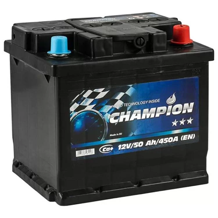 Аккумулятор автомобильный Champion Black 50 Ah/12V Euro (CHB50-0) цена 2 272грн - фотография 2