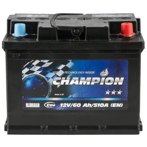 Аккумулятор автомобильный Champion Black 60 Ah/12V Euro (CHB60-0)