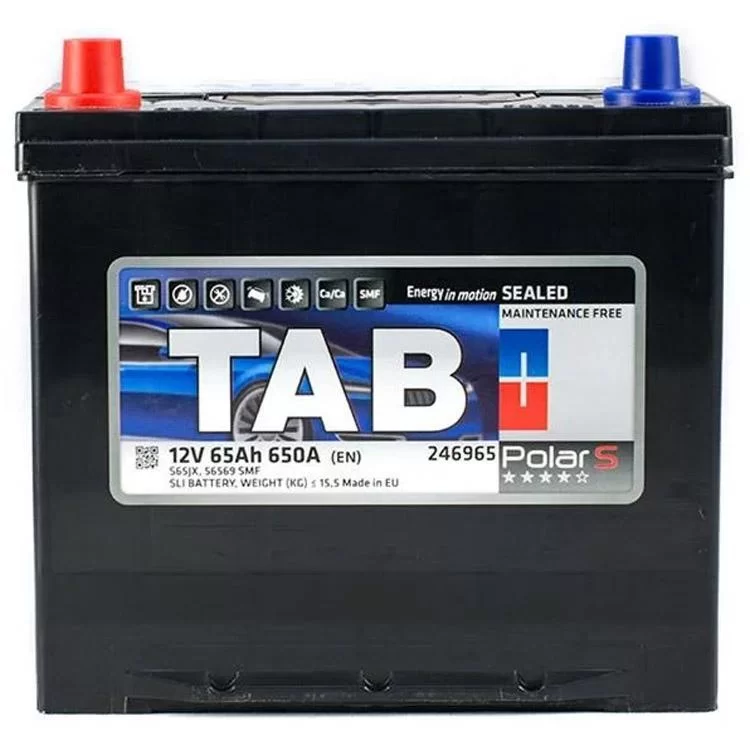 Аккумулятор автомобильный TAB 65 Ah/12V Polar S Japan (246 965)