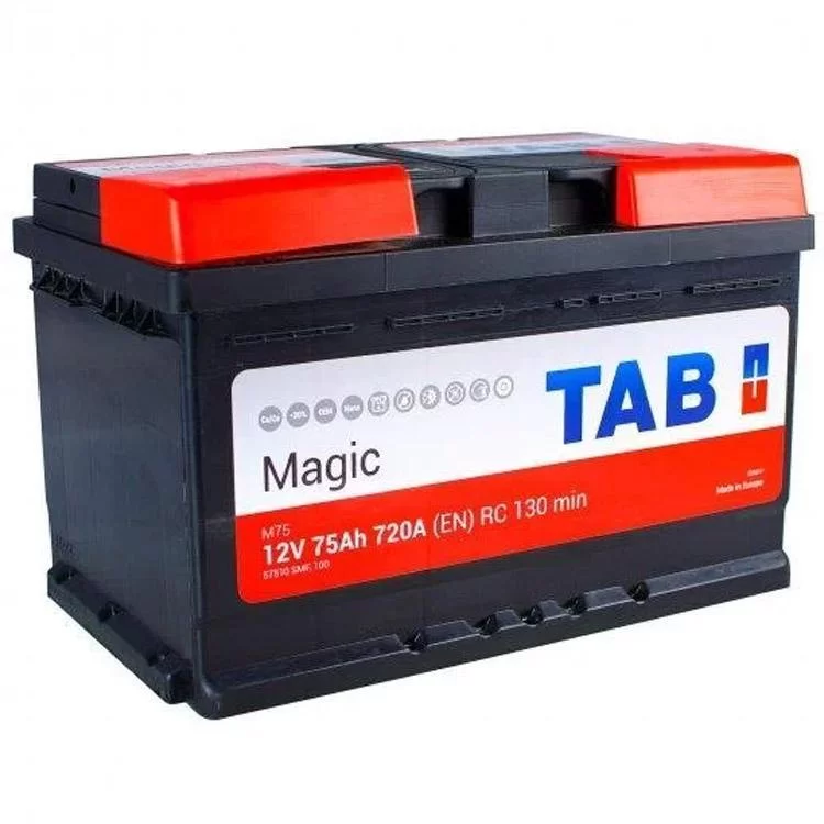 Акумулятор автомобільний TAB 75 Ah/12V Magic Euro (Низький) (189 072) ціна 3 942грн - фотографія 2