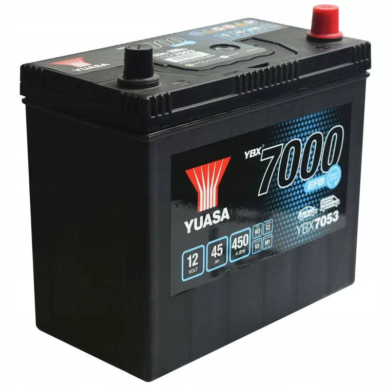 Акумулятор автомобільний Yuasa 12V 45Ah EFB Start Stop Battery (YBX7053) ціна 3 772грн - фотографія 2