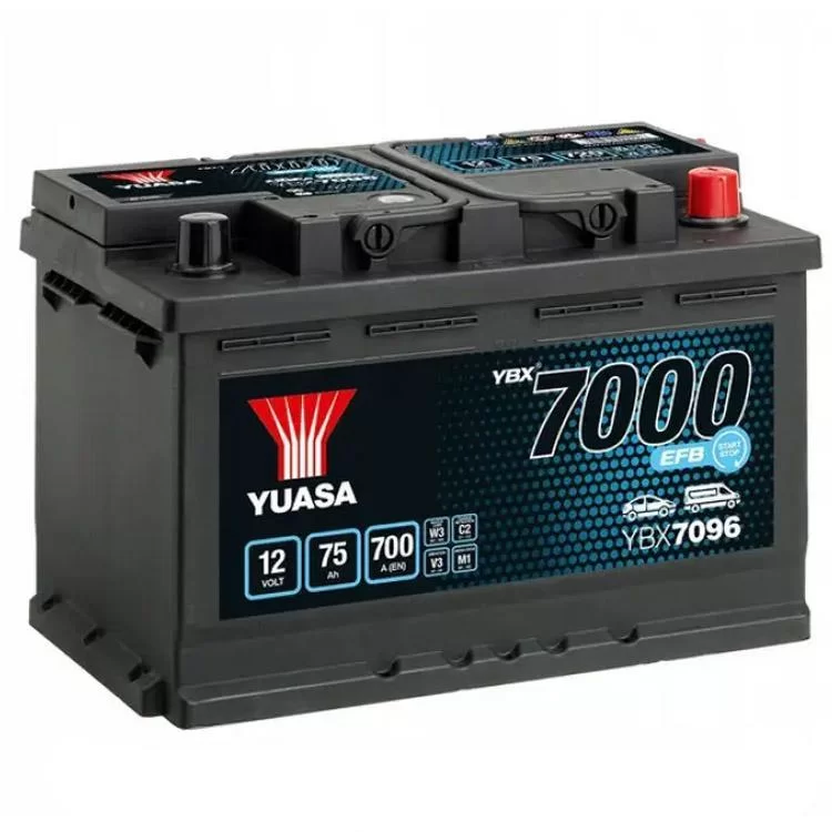 Акумулятор автомобільний Yuasa 12V 75Ah EFB Start Stop Battery (YBX7096)