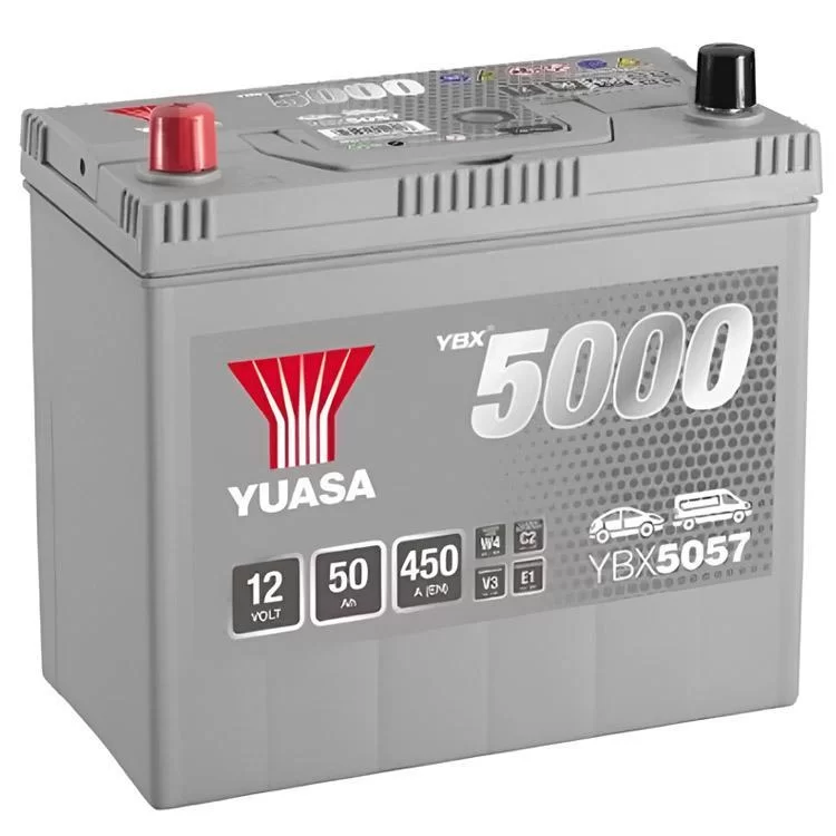 Акумулятор автомобільний Yuasa 12V 50Ah Silver High Performance Battery (YBX5057)