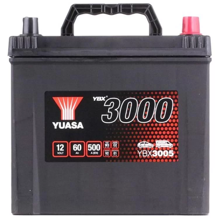 Акумулятор автомобільний Yuasa 12V 60Ah SMF Battery (YBX3005) ціна 3 416грн - фотографія 2