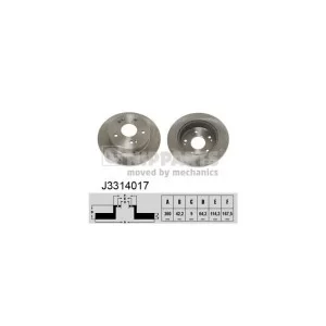 Гальмівний диск Nipparts J3314017