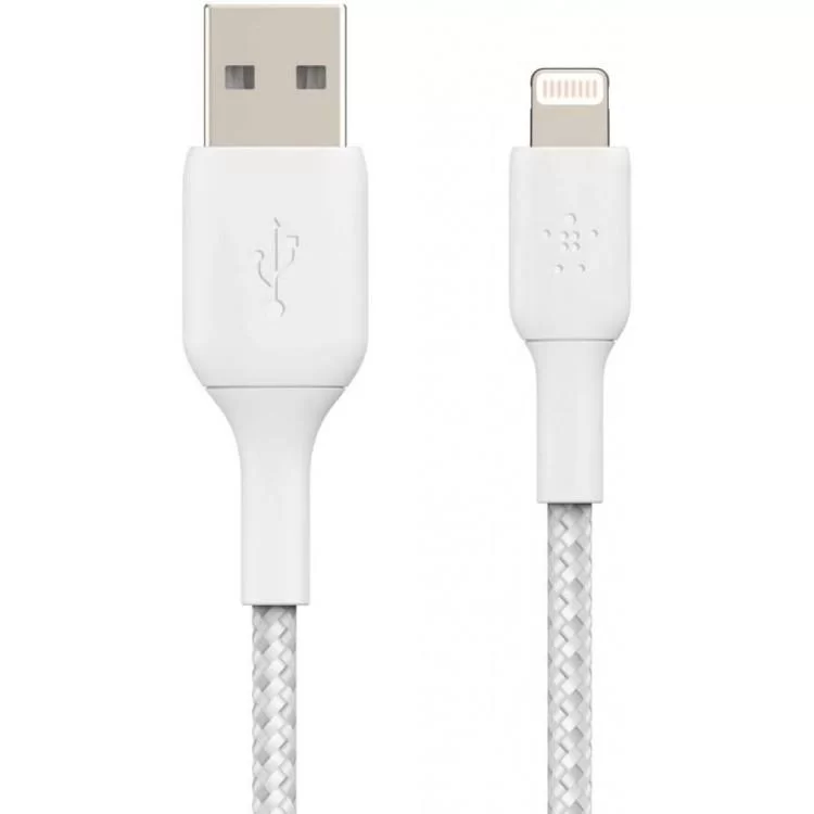 Дата кабель USB 2.0 AM to Lightning 1.0m white Belkin (CAA002BT1MWH) ціна 1 226грн - фотографія 2