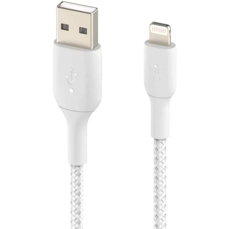в продажу Дата кабель USB 2.0 AM to Lightning 1.0m white Belkin (CAA002BT1MWH) - фото 3