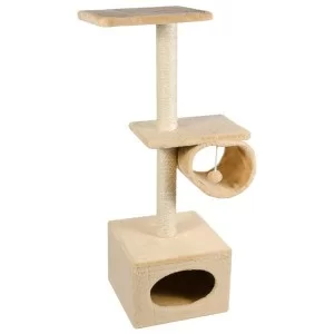 Дряпка (когтеточка) для котов Природа Д22 с барабаном двухэтажная (бежевая) (4820157403259)