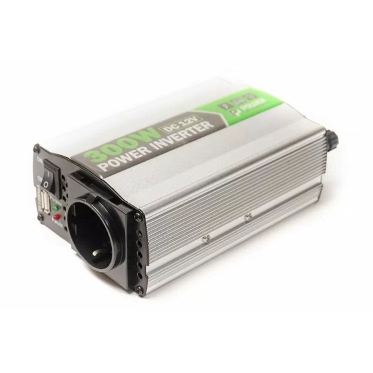 Автомобільний інвертор 12V/220V 300W, USB 5V 1A, HYM300-122 PowerPlant (KD00MS0001) ціна 3 058грн - фотографія 2