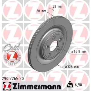 Гальмівний диск ZIMMERMANN 290.2265.20