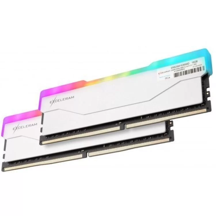 Модуль памяти для компьютера DDR4 16GB (2x8GB) 3600 MHz RGB X2 Series White eXceleram (ERX2W416369AD) цена 2 870грн - фотография 2