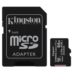 Карта памяти Kingston 64GB micSDXC class 10 A1 Canvas Select Plus (SDCS2/64GB)