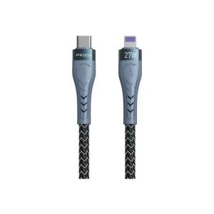 Дата кабель USB-C to Lightning 1.5m PD-B70i 27W 5А black Proda (PD-B70i-GR)
