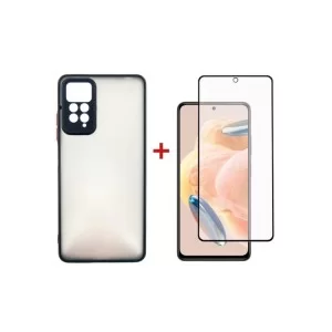 Чехол для мобильного телефона Dengos Kit for Xiaomi Redmi Note 12 Pro 4g case + glass (Black) (DG-KM-29)