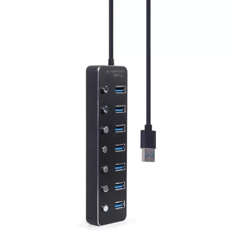 Концентратор Gembird USB 3.0 7 ports (UHB-U3P7P-01) ціна 1 275грн - фотографія 2