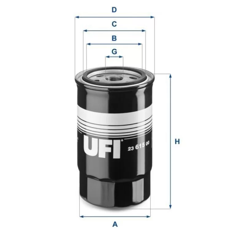 Фильтр масляный UFI 23.615.00