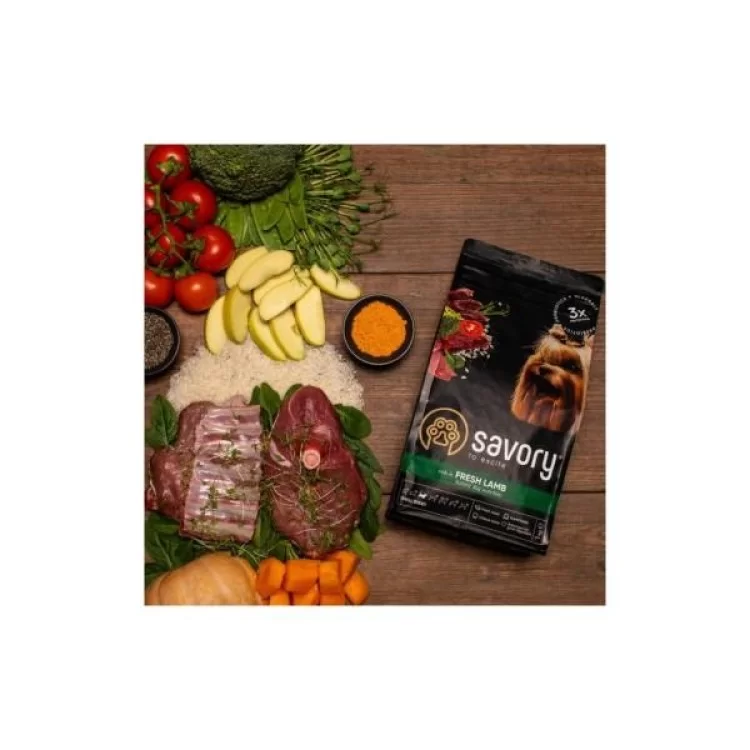 Сухой корм для собак Savory Small Breeds rich in Fresh Lamb 3 кг (4820232630327) инструкция - картинка 6