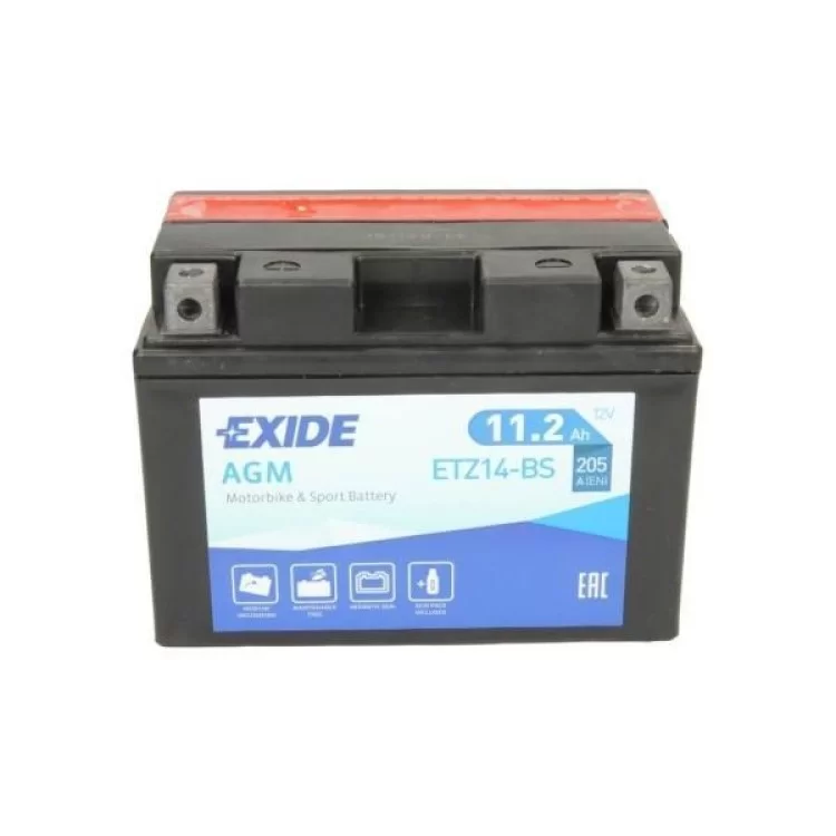 Аккумулятор автомобильный EXIDE AGM 11,2Ah (+/-) (205EN) (ETZ14-BS) цена 2 657грн - фотография 2