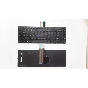Клавиатура ноутбука Toshiba Tecra A40-C Series черная с черной рамкой с ТП с подсветкойU (A46167)