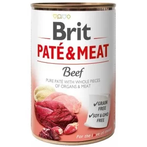 Консерви для собак Brit Pate and Meat зі смаком яловичини 400 г (8595602530274)