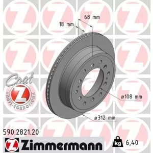 Гальмівний диск ZIMMERMANN 590.2821.20