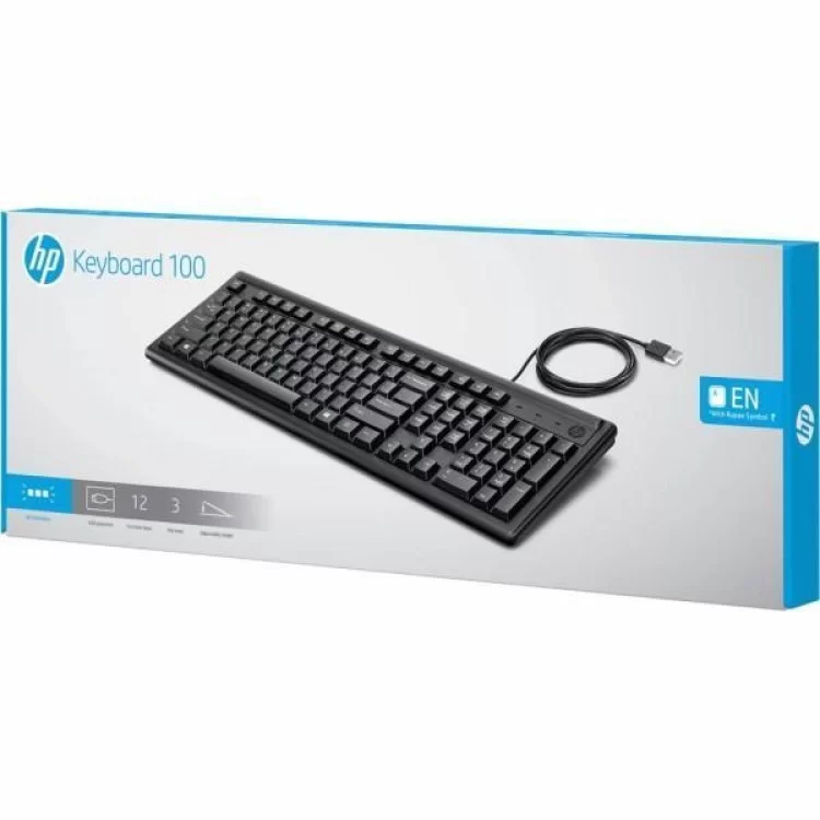 продаємо Клавіатура HP 100 USB Black (2UN30AA) в Україні - фото 4