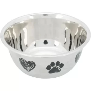 Посуда для собак Trixie Миска металлическая на резиновой основе 2 л/20 см (4047974252734)
