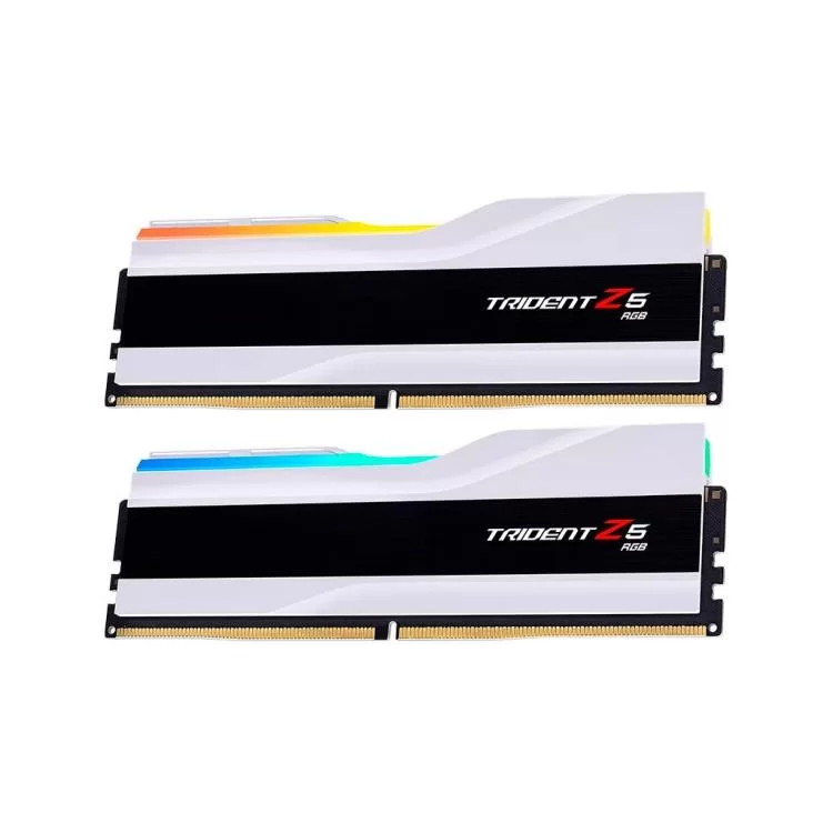 Модуль пам'яті для комп'ютера DDR5 64GB (2x32GB) 6400 MHz Trident Z5 RGB Matte White G.Skill (F5-6400J3239G32GX2-TZ5RW)