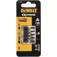 Набор бит DeWALT IMPACT TORSION, ударные, Torx, Т10, L= 25 мм, 5 шт (DT7379T)