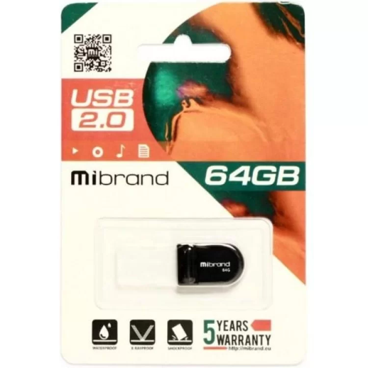 USB флеш накопитель Mibrand 64GB Scorpio Black USB 2.0 (MI2.0/SC64M3B) цена 300грн - фотография 2